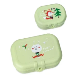 Zestaw: bidon 200 ml i śniadaniówka HOP ON AT HOME, 3-częściowy, KOZIOL