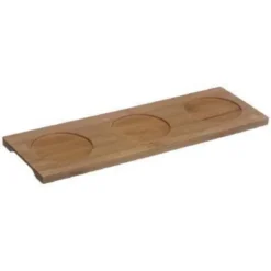 Zestaw do dipów, porcelanowe miseczki na bambusowej tacy
