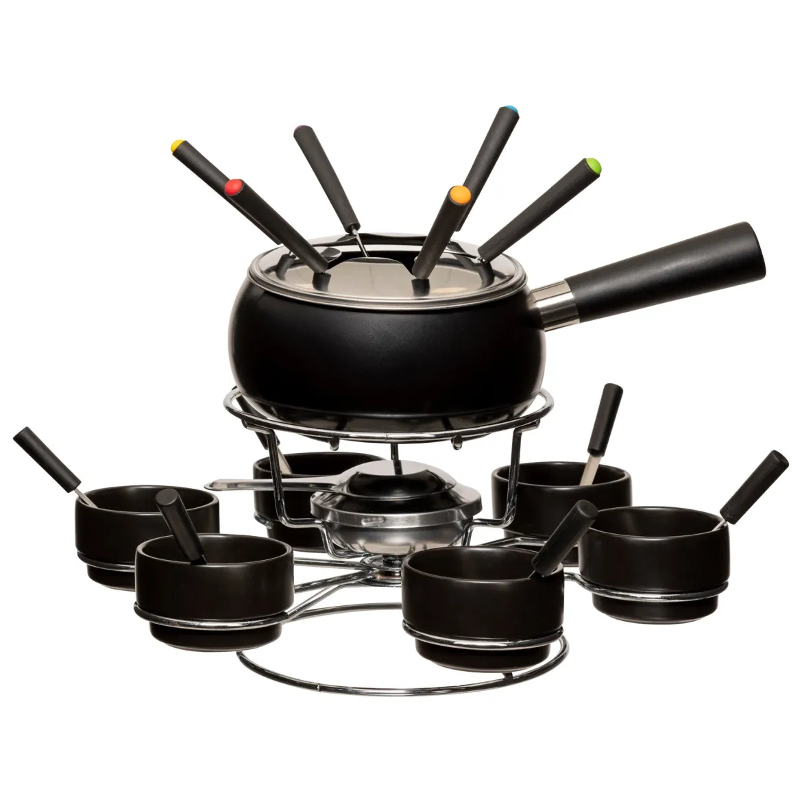 Zestaw do fondue obrotowy na 6 osób, ceramiczny