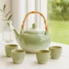 Zestaw do herbaty, ceramiczny, dzbanek 1 l i 4 filiżanki