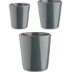 Zestaw doniczek ceramicznych CONICAL, 3 sztuki