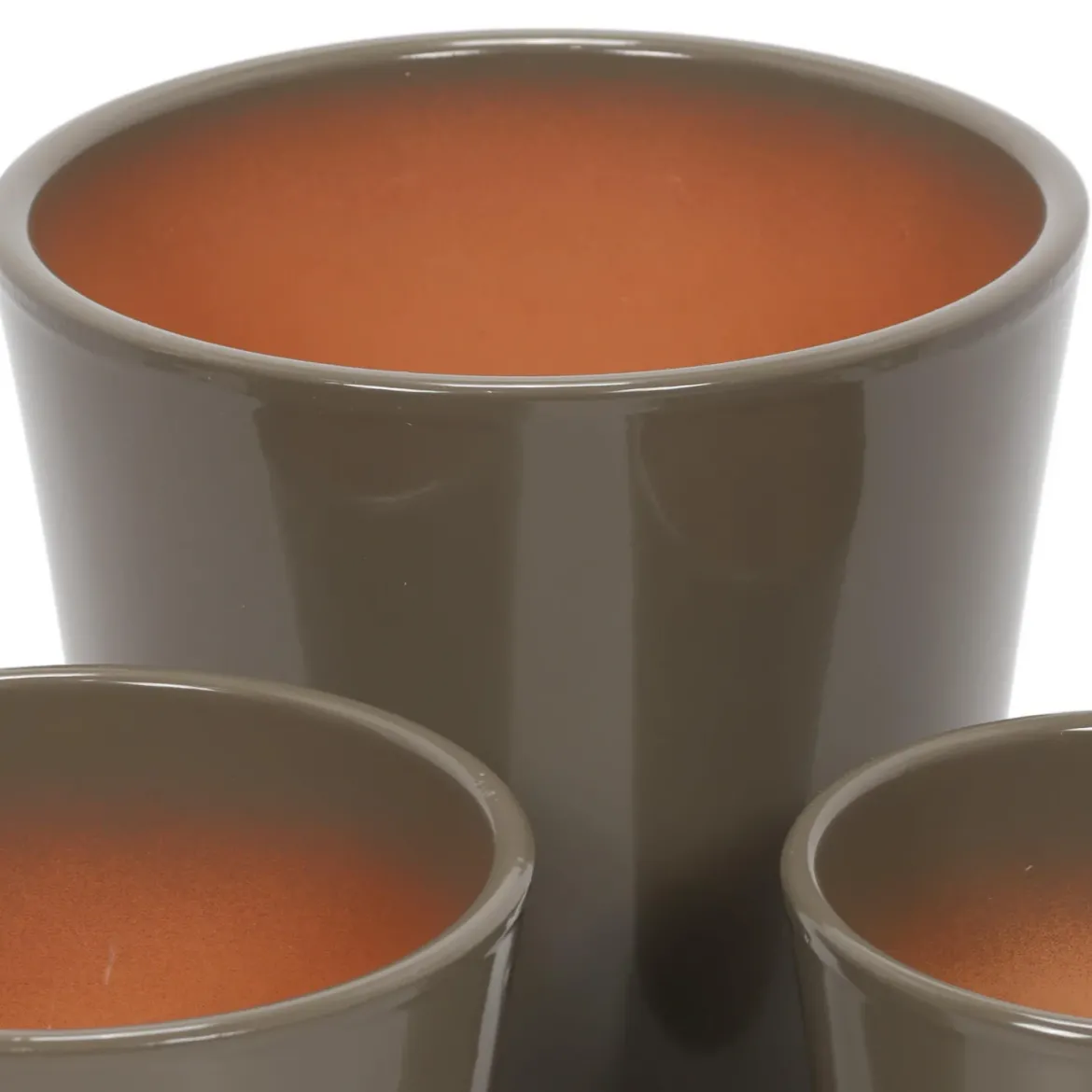 Zestaw doniczek ceramicznych CONICAL, 3 sztuki