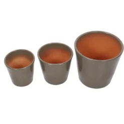 Zestaw doniczek ceramicznych CONICAL, 3 sztuki