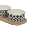 Zestaw do serwowania przekąsek, 4 miseczki, porcelana