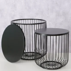 Zestaw dwóch stolików metalowych CINDY, 41 - 47 cm