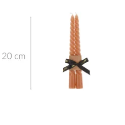 Zestaw dwóch świec stożkowatych, TWISTED, 20 cm
