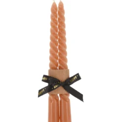 Zestaw dwóch świec stożkowatych, TWISTED, 20 cm