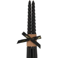 Zestaw dwóch świec stożkowatych, TWISTED, 20 cm