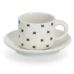 Zestaw filiżanek do espresso w geometryczne wzory, 70 ml