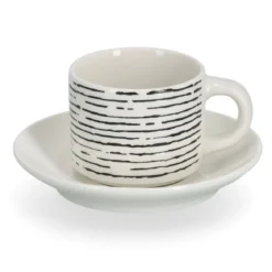Zestaw filiżanek do espresso w geometryczne wzory, 70 ml