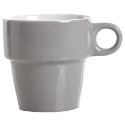 Zestaw 6 kolorowych filiżanek do cappuccino + metalowy stojak