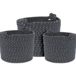 Zestaw koszy dekoracyjnych ROPE, 3 sztuki