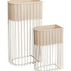 Zestaw 2 metalowych kwietników stojących SOFT FORM