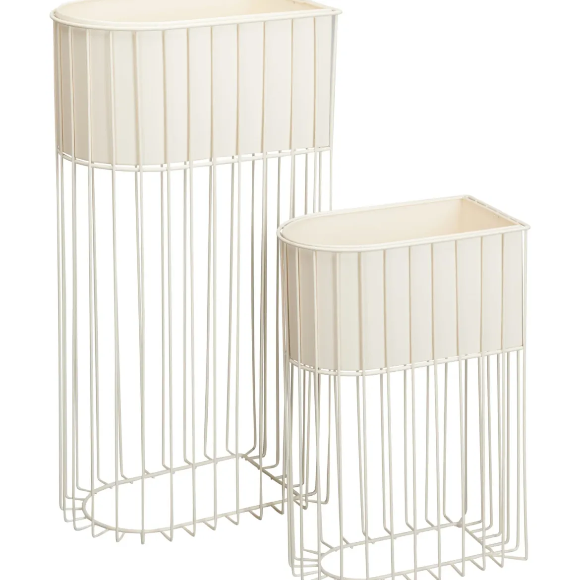 Zestaw 2 metalowych kwietników stojących SOFT FORM