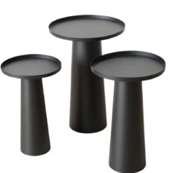 Zestaw metalowych stolików Jacky, 3 sztuki