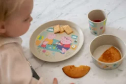 Zestaw obiadowy dla dzieci CONNECT ŚWINKA PEPPA, z tworzywa organic, KOZIOL
