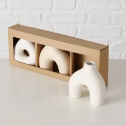 Zestaw ozdobnych wazoników METTY, 3 szt., wys. 10 cm