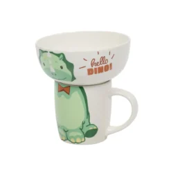 Zestaw prezentowy dla dziecka: miska i kubek z porcelany, 600 ml + 360 ml