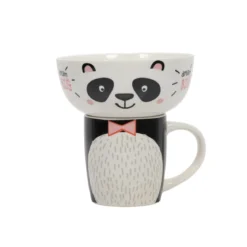 Zestaw prezentowy dla dziecka: miska i kubek z porcelany, 600 ml + 360 ml