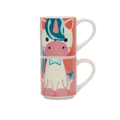 Zestaw prezentowy: 2 kubki porcelanowe dla dziecka, 2 x 265 ml