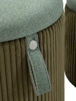 Zestaw puf ze schowkiem BOLZANO, Ø 38 cm, Ø 32 cm