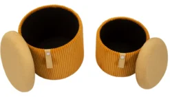 Zestaw puf ze schowkiem BOLZANO, Ø 38 cm, Ø 32 cm