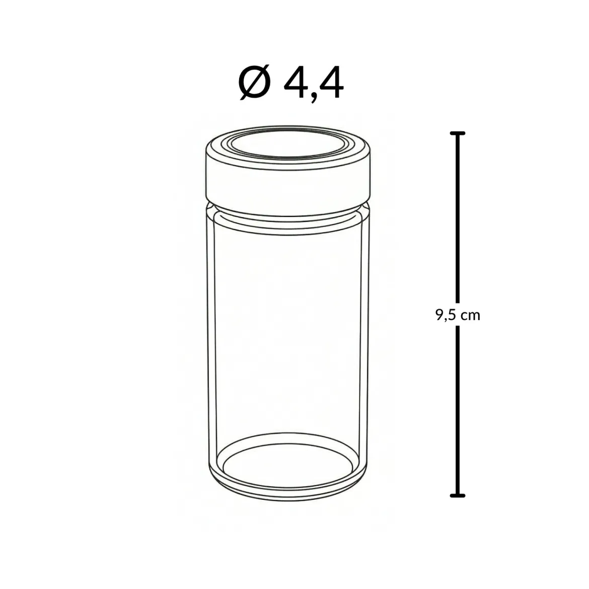 Zestaw słoiczków na przyprawy VITRE, 12 sztuk, Ø 4,5 x 9 cm