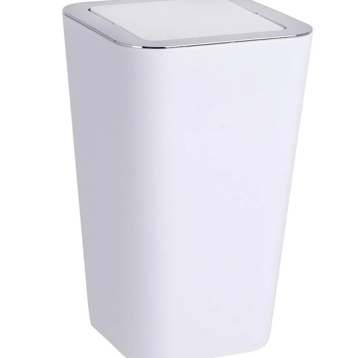 Zestaw: Stojak na papier toaletowy i szczotkę do WC, RIVALTA WHITE + kosz na śmieci CANDY WHITE - 6 l, WENKO