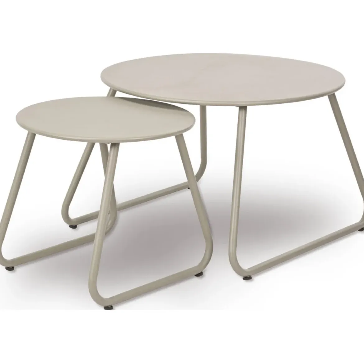 Zestaw stolików kawowych metalowych, Ø 40 cm, Ø 60 cm