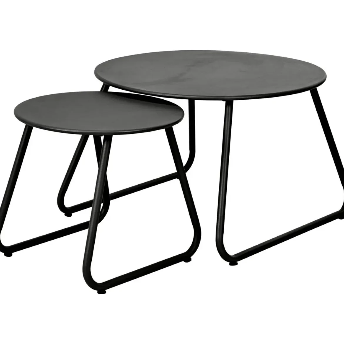 Zestaw stolików kawowych metalowych, Ø 40 cm, Ø 60 cm