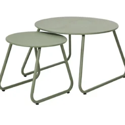 Zestaw stolików kawowych metalowych, Ø 40 cm, Ø 60 cm