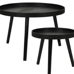 Zestaw stolików kawowych w dwóch rozmiarach, Ø 60 cm, Ø 38 cm