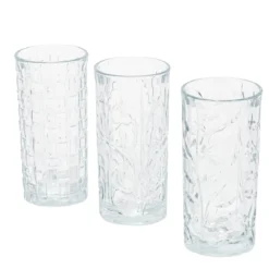 Zestaw 3 szklanek we wzory, 380 ml