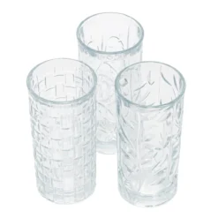 Zestaw 3 szklanek we wzory, 380 ml