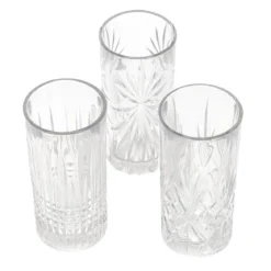 Zestaw 3 szklanek we wzory, 380 ml