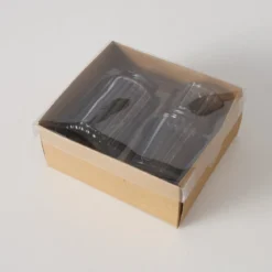 Zestaw szklanych dekoracji TOLKA, świeczniki i wazon,10 cm