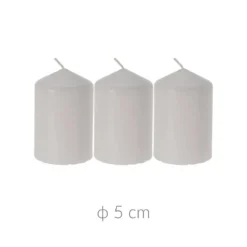 Zestaw trzech świec, 7 cm